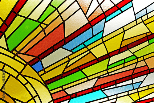Naklejka - mata magnetyczna na lodówkę Stained glass window detail