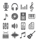 Fototapeta  - Music Icons