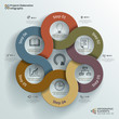 Linked Circles Projects Elaboration Infographic Background