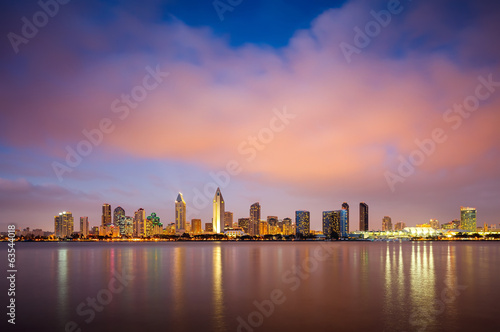 Tapeta ścienna San Diego w nocy