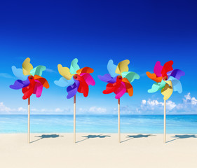 Pinwheels On The Beach