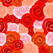 Rose seamless background. many flowers