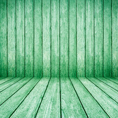 green wood perspective background for room interior