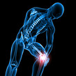 Anatomy of male knee pain in black