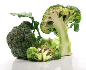 Sticker - Broccoli vegetable isolated on white background