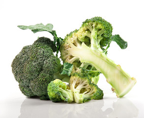 Sticker - Broccoli vegetable isolated on white background