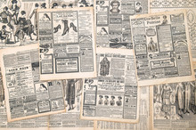 Newspaper Pages With Antique Advertisement