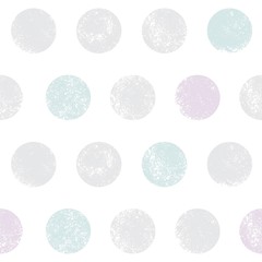 Wall Mural - Seamless pattern of scribbled circles in pale colors.