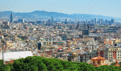 Board z aluminiowym obramowaniem Barcelona pejzaż