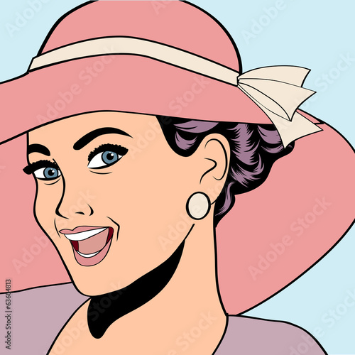 popart-retro-kobieta-z-kapeluszem-slonce-w-stylu-komiksow-lato-illustra