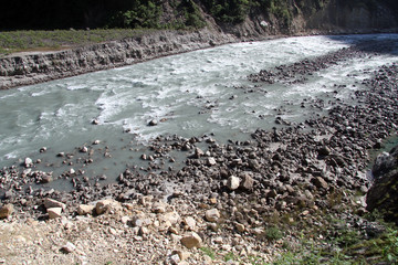 Wall Mural - Stones and river