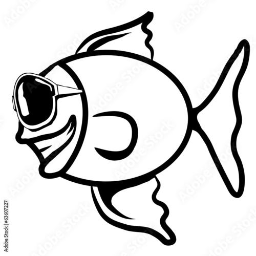 Lustig Froh Sonnenbrille Fisch Buy This Stock Illustration And