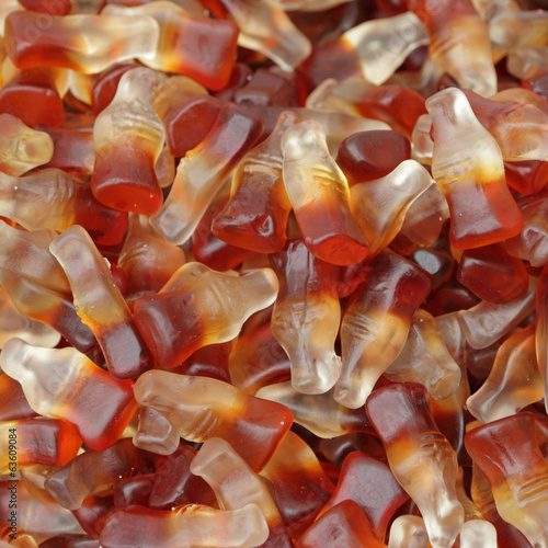 Board z aluminiowym obramowaniem Szczęśliwy cola haribo cukierki jako tło