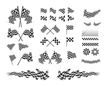 Checkered Flags Set Illustration