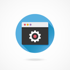 Wall Mural - vector browser settings icon