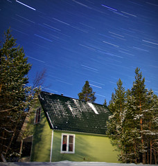 Wall Mural - Winter starry nightscape