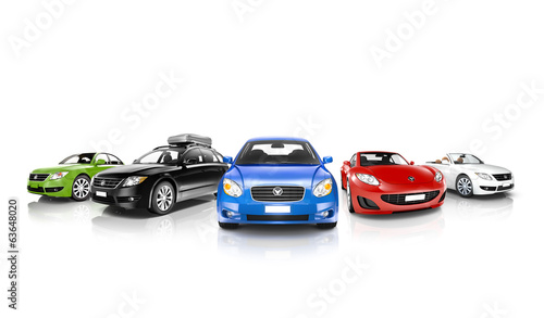 Obraz w ramie 3D Car Collection