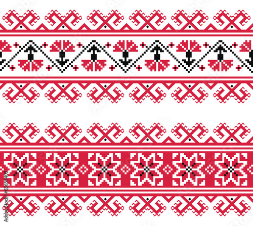 tradycyjny-ludowy-wzor-ukrainski-slowianski-czerwony-i-szary
