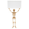 3d human skeleton with sign