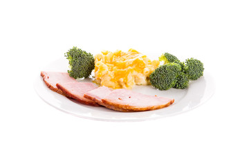 Wall Mural - Ham Broccoli and Mac and Cheese