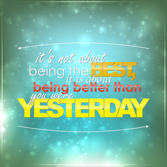 Wall Mural - Be better than yesterday