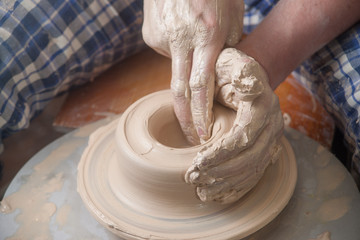 Hands of a potter