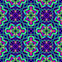 Poster - Color Abstract Retro Zigzag Vector Background