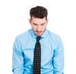 © pathdoc - Depression. Sad, looking gloomy young business man