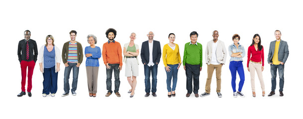 Poster - Group of Multiethnic Diverse Colorful People