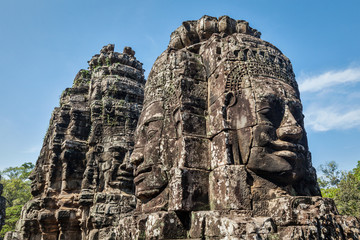 Fototapete - Faces of Bayon temple, Angkor, Cambodia