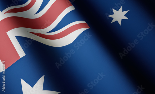 Plakat na papierze fotorealistycznym Flaga australijska