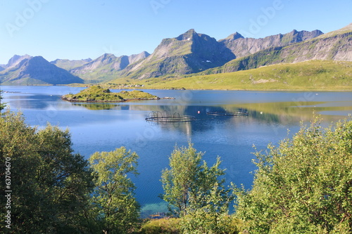 Board z aluminiowym obramowaniem Wyspy lofoty unesco dziedzictwo norwegia
