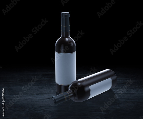 Board z aluminiowym obramowaniem Botle z winem