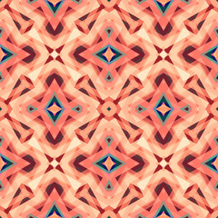 Poster - Seamless Colorful Retro Pattern Background