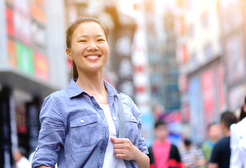 Wall Mural - leisure woman  at street