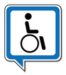 Logo accessible personne handicapée.