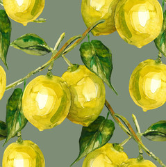 Wall Mural - Lemon seamless patten