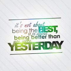 Wall Mural - Be better than yesterday
