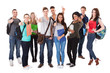© Andrey Popov - Confident University Students Walking Over White Background