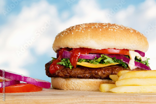 Naklejka samoprzylepna Cheeseburger