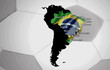 Brasilien WM 2014- Karte Ballhintergrund