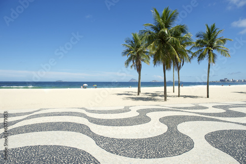 Cuadros en Lienzo Copacabana Beach Boardwalk Rio de Janeiro Brazil