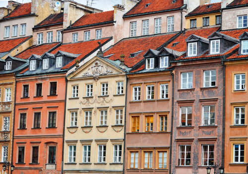 Fotoboard na płycie Architektura starego miasta w warszawie, polska