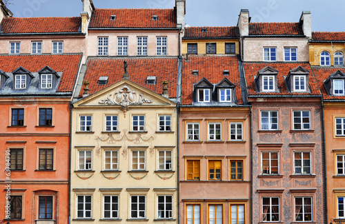 Fotoboard na płycie Architektura starego miasta w warszawie, polska