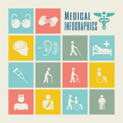 Wall Mural - Disability Infographic Template.