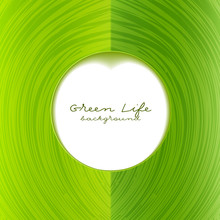 Abstract Green Frame With Place For Your Text. Green Life
