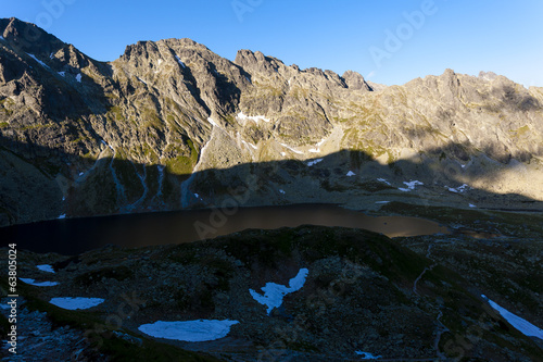 Board z aluminiowym obramowaniem Mengusovska dolina, wysokie tatry (wysokie tatry), słowacja