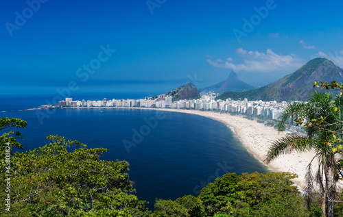 Board z aluminiowym obramowaniem Copacabana plaża w Rio De Janeiro, Brazil