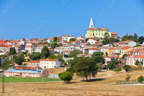 Board z aluminiowym obramowaniem Pejzaż vrsar, istria, chorwacja