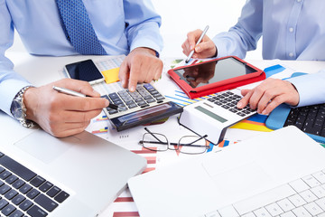 Aufkleber - Business team working in the office.
